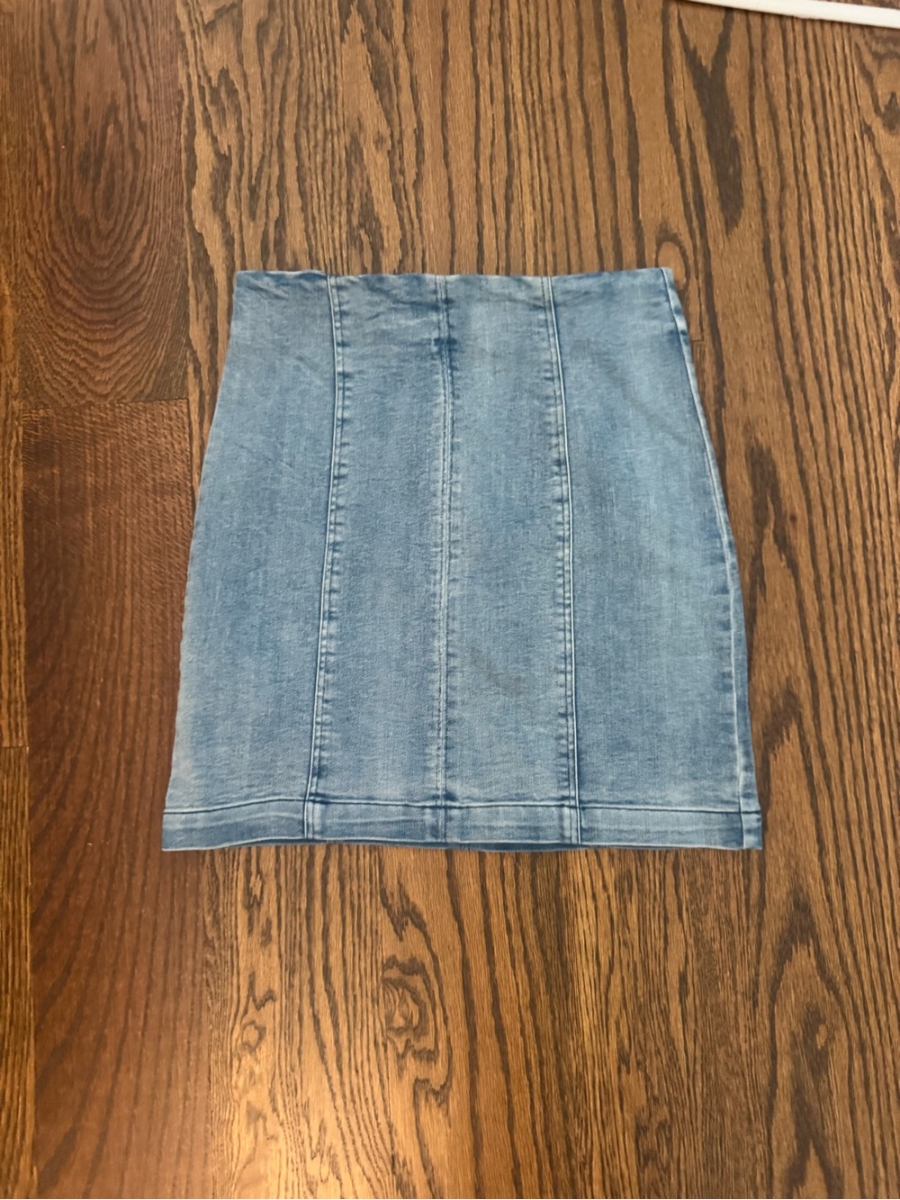 audrey Light Blue Denim Mini Skirt